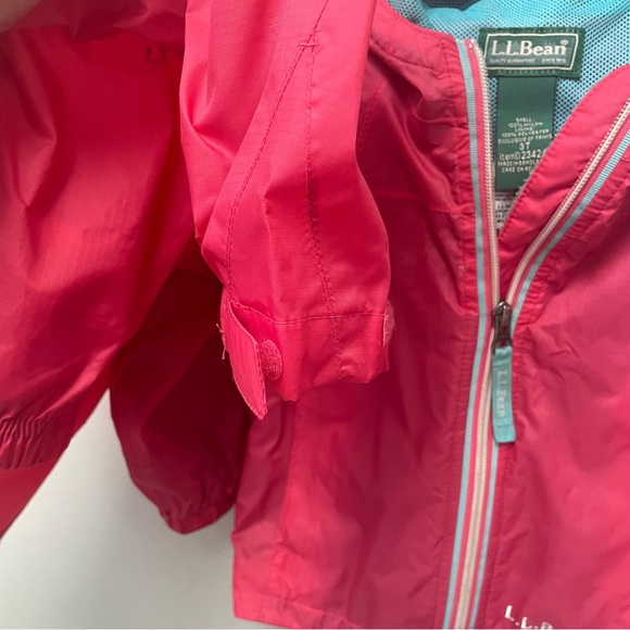 L.L. Bean 3T pink hooded rain jack and rain pants "Discovery" set - Picture 7 of 11